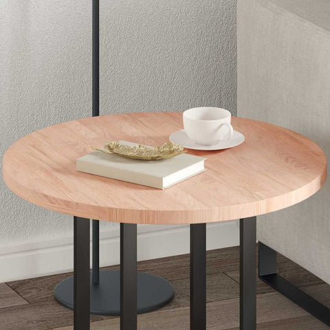 vidaXL Table Top Other Light brown Ø 60 x 2.5 cm Solid oak wood