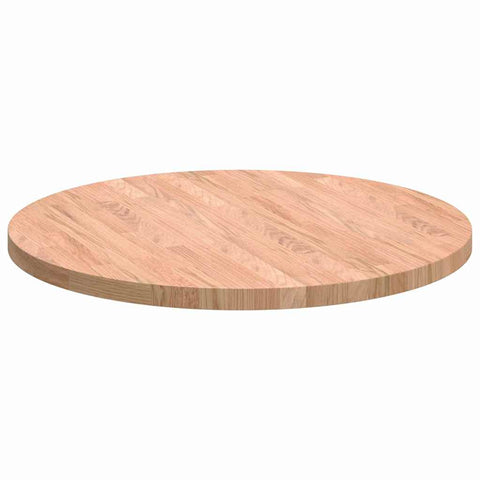 vidaXL Table Top Other Light brown Ø 60 x 2.5 cm Solid oak wood