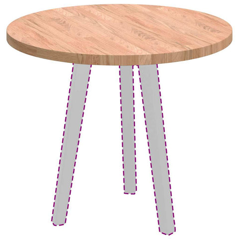 vidaXL Table Top Other Light brown Ø 60 x 2.5 cm Solid oak wood