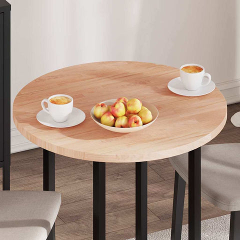 vidaXL Table Top Other Light brown Ø 70 x 2.5 cm Solid oak wood