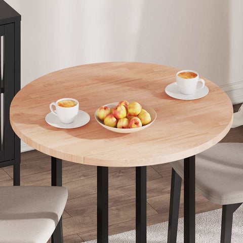 vidaXL Table Top Light brown Ø 80 x 2.5 cm Solid oak wood