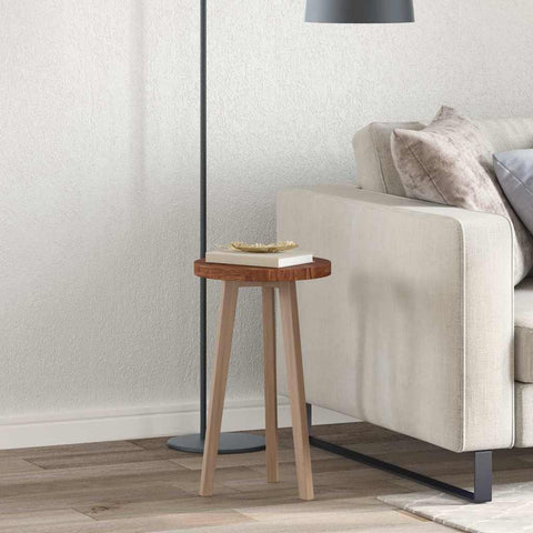 vidaXL Table Top Dark brown Ø 30 x 2.5 cm Solid oak wood
