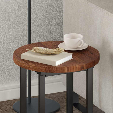vidaXL Table Top Other Dark brown Ø 40 x 2.5 cm Solid oak wood