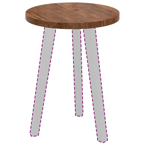 vidaXL Table Top Other Dark brown Ø 40 x 2.5 cm Solid oak wood