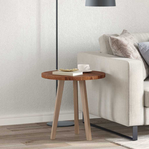 vidaXL Table Top Other Dark brown Ø 50 x 2.5 cm Solid oak wood