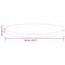 vidaXL Table Top Other Dark brown Ø 50 x 2.5 cm Solid oak wood