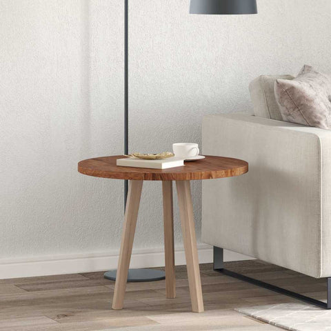 vidaXL Table Top Other Dark brown Ø 60 x 2.5 cm Solid oak wood