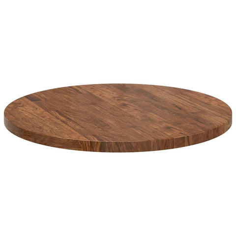 vidaXL Table Top Other Dark brown Ø 60 x 2.5 cm Solid oak wood