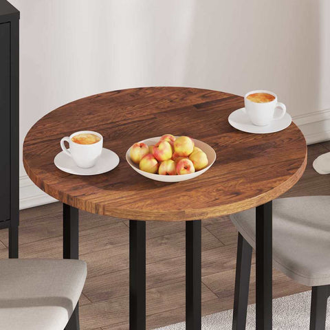 vidaXL Table Top Other Dark brown Ø 70 x 2.5 cm Solid oak wood