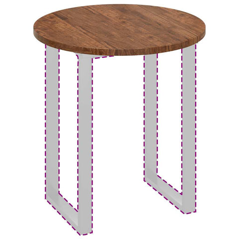 vidaXL Table Top Other Dark brown Ø 70 x 2.5 cm Solid oak wood