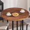 vidaXL Table Top Other Dark brown Ø 90 x 2.5 cm Solid oak wood