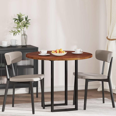 vidaXL Table Top Other Dark brown Ø 90 x 2.5 cm Solid oak wood