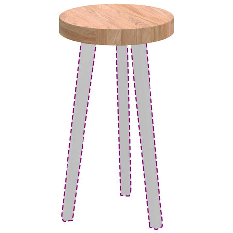 vidaXL Table Top Other Light brown Ø 30 x 4 cm Solid oak wood