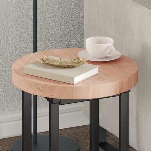 vidaXL Table Top Other Light brown Ø 40 x 4 cm Solid oak wood