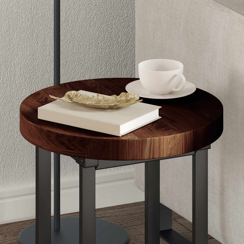 vidaXL Table Top Light brown Ø 40 x 4 cm Solid oak wood