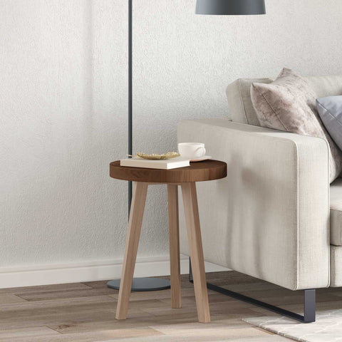 vidaXL Table Top Light brown Ø 40 x 4 cm Solid oak wood