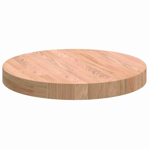 vidaXL Table Top Other Light brown Ø 40 x 4 cm Solid oak wood