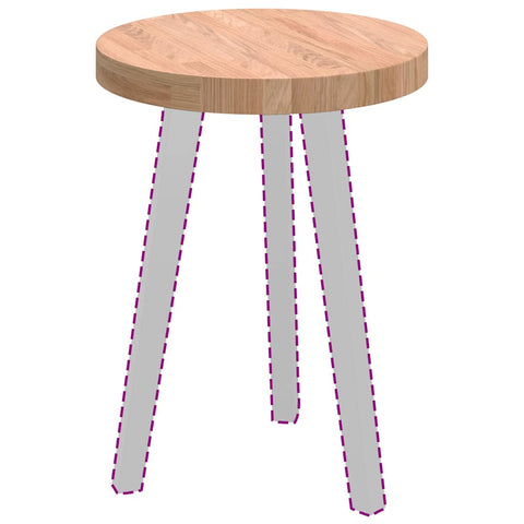 vidaXL Table Top Other Light brown Ø 40 x 4 cm Solid oak wood