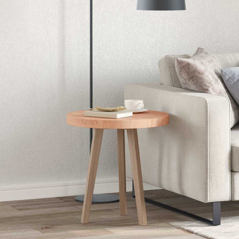 vidaXL Table Top Other Light brown Ø 50 x 4 cm Solid oak wood