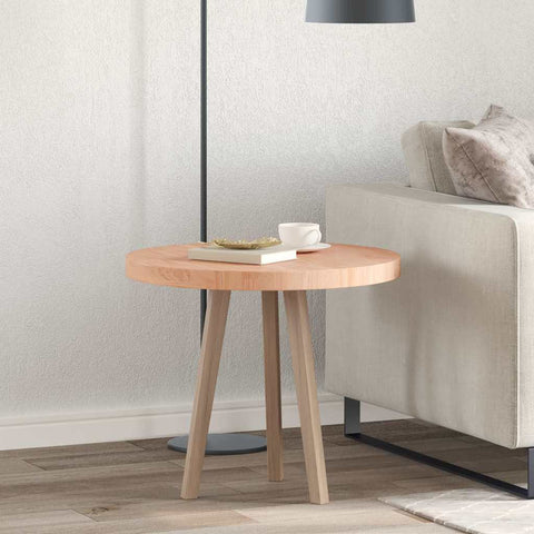 vidaXL Table Top Other Light brown Ø 60 x 4 cm Solid oak wood