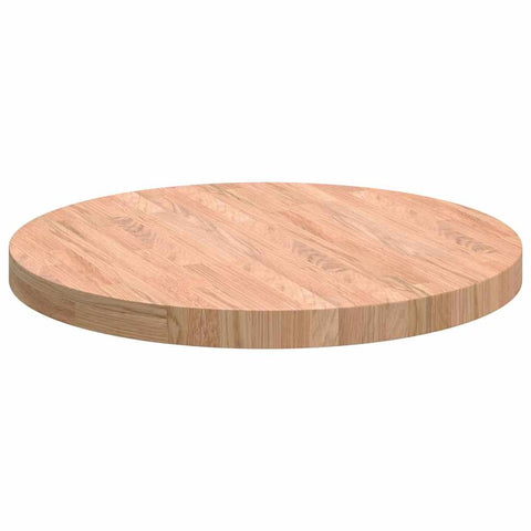 vidaXL Table Top Other Light brown Ø 60 x 4 cm Solid oak wood