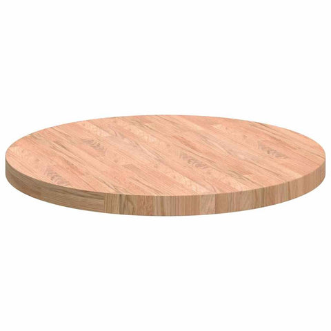 vidaXL Table Top Other Light brown Ø 70 x 4 cm Solid oak wood