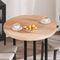 vidaXL Table Top Other Light brown Ø 80 x 4 cm Solid oak wood