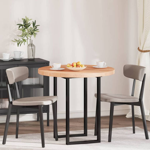 vidaXL Table Top Other Light brown Ø 80 x 4 cm Solid oak wood