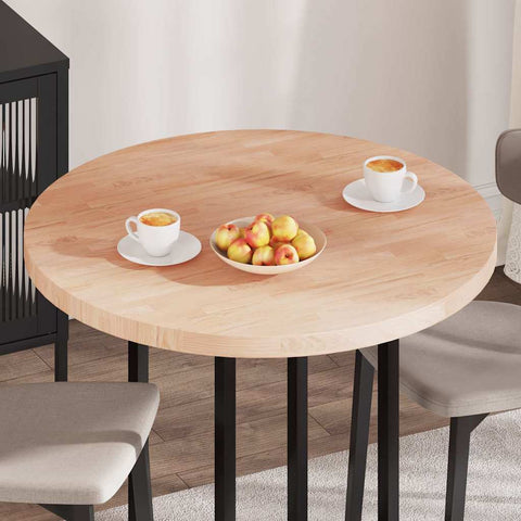 vidaXL Table Top Other Light brown Ø 90 x 4 cm Solid oak wood