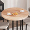 vidaXL Table Top Other Light brown Ø 90 x 4 cm Solid oak wood
