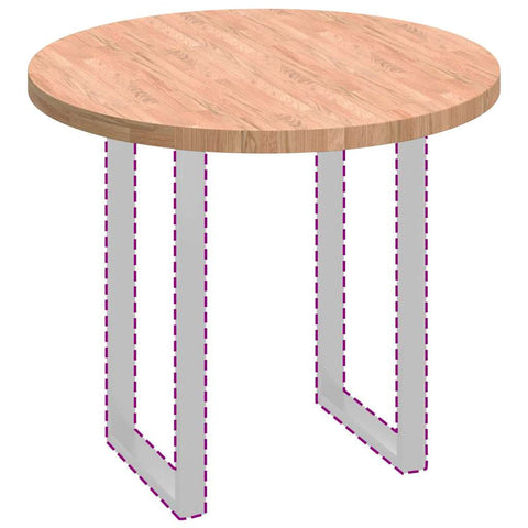 vidaXL Table Top Other Light brown Ø 90 x 4 cm Solid oak wood