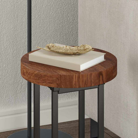 vidaXL Table Top Dark brown Ø 30 x 4 cm Solid oak wood
