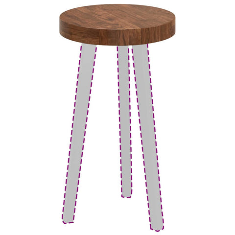 vidaXL Table Top Dark brown Ø 30 x 4 cm Solid oak wood