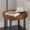 vidaXL Table Top Dark brown Ø 40 x 4 cm Solid oak wood