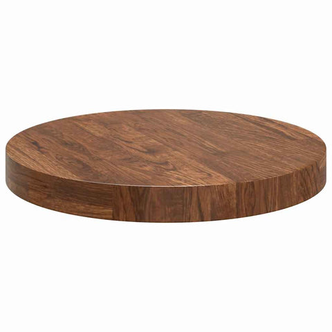 vidaXL Table Top Dark brown Ø 40 x 4 cm Solid oak wood