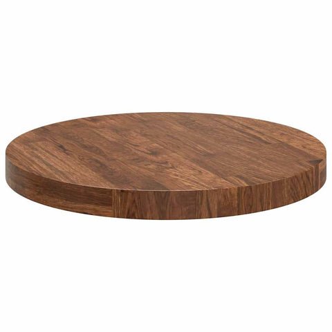 vidaXL Table Top Other Dark brown Ø 50 x 4 cm Solid oak wood