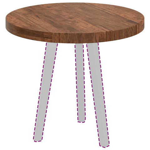 vidaXL Table Top Other Dark brown Ø 60 x 4 cm Solid oak wood