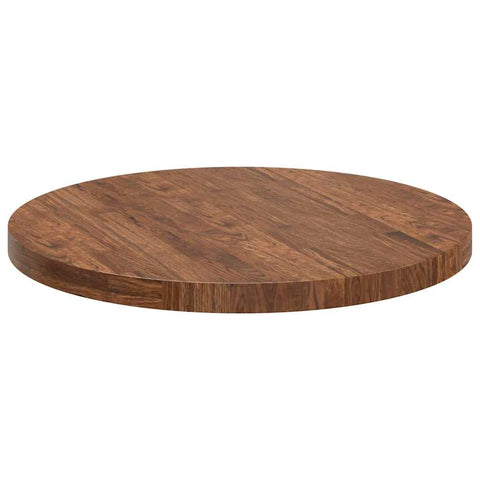 vidaXL Table Top Other Dark brown Ø 70 x 4 cm Solid oak wood