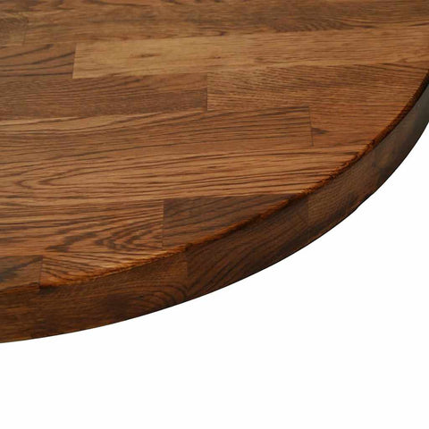 vidaXL Table Top Other Dark brown Ø 80 x 4 cm Solid oak wood