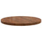 vidaXL Table Top Other Dark brown Ø 80 x 4 cm Solid oak wood