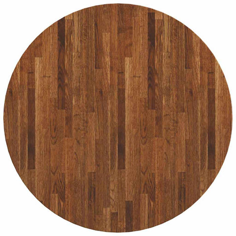 vidaXL Table Top Other Dark brown Ø 80 x 4 cm Solid oak wood