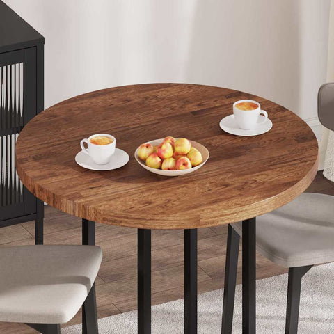 vidaXL Table Top Other Dark brown Ø 90 x 4 cm Solid oak wood