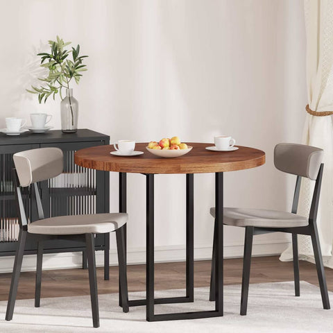 vidaXL Table Top Other Dark brown Ø 90 x 4 cm Solid oak wood