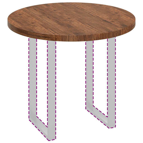 vidaXL Table Top Other Dark brown Ø 90 x 4 cm Solid oak wood