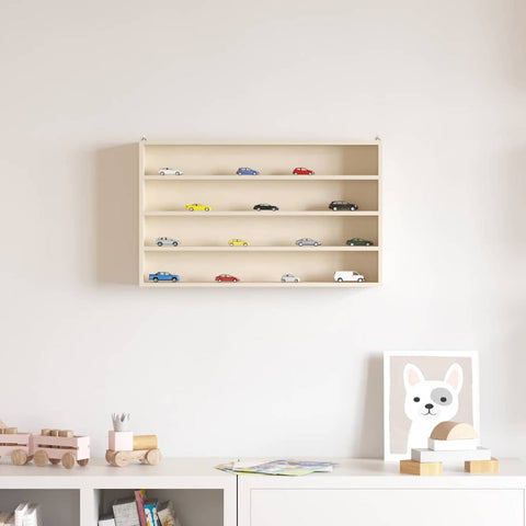 vidaXL Wooden Collector's Display Case Brown 60 x 8.5 x 37 cm Plywood