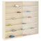 vidaXL Wooden Collector's Display Case Brown 60 x 8.5 x 54 cm Plywood