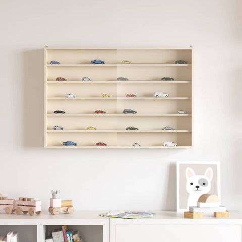vidaXL Wooden Collector's Display Case Brown 80 x 8.5 x 54 cm Plywood
