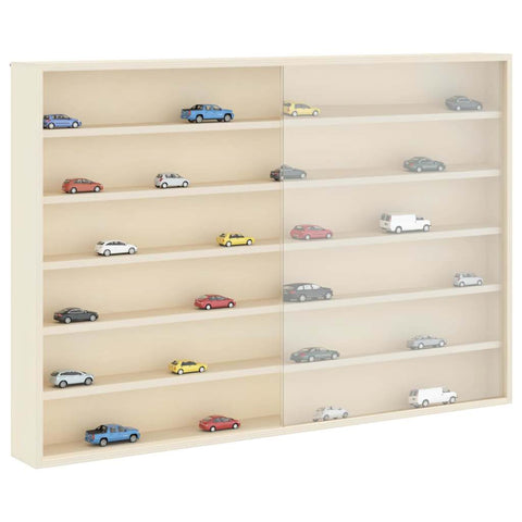 vidaXL Wooden Collector's Display Case Brown 80 x 8.5 x 54 cm Plywood