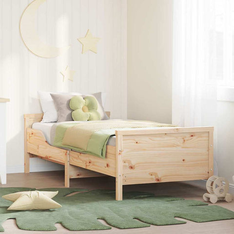 vidaXL Extendable Bed Frame for Kids Other Brown 80 x 130 / 165 / 200 cm