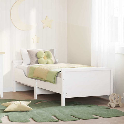 vidaXL Extendable Bed Frame for Kids Other White 80 x 130 / 165 / 200 cm